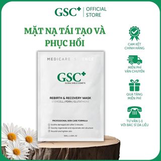 Mặt nạ cấp ẩm phục hồi GSC, mask dưỡng da mặt, sáng da, nạ giấy, Rebirth Recovery Mask Hộp 10 miếng