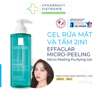 Sữa Rửa Mặt & Sữa Tắm LA ROCHE-POSAY Effaclar Micro-Peeling Gel Cleanser làm sạch & giảm mụn