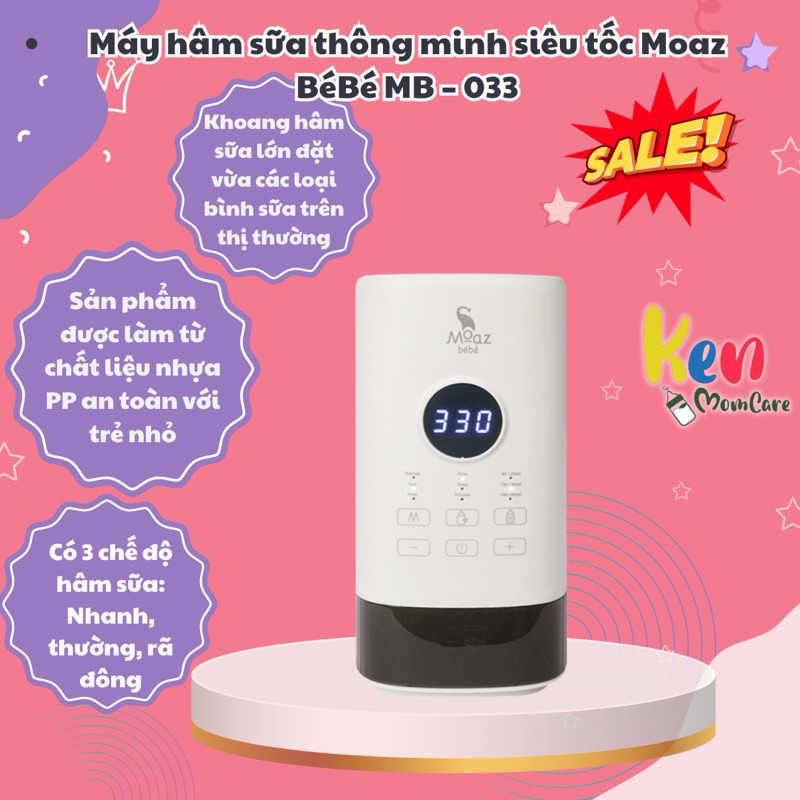 MÁY HÂM SỮA THÔNG MINH SIÊU TỐC MOAZBEBE MB033