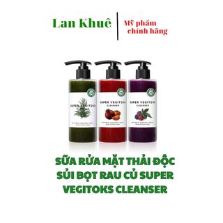 Sữa Rửa Mặt Thải Độc Sủi Bọt Rau Củ Super Vegitoks Cleanser