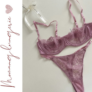  DL034 Set Đồ Lót Ren Có Gọng Không Mút Sexy Mơ Màng Áo Ren Cắt Lazes Tạo Hình Có Gọng Không Mút Phong Cách Gợi Cảm 