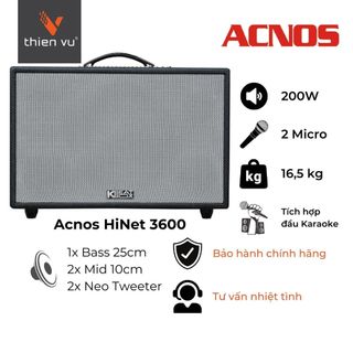 Loa karaoke di động acnos hinet 3600 200w - hàng chính hãng