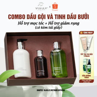 Bộ Chăm Sóc Tóc Thiên Nhiên ViJully Giúp Ngăn Rụng Tóc Chính Hãng Vi Jully Kích Mọc Tóc Nhanh Dài Và Dưỡng Tóc Chắc Khỏe