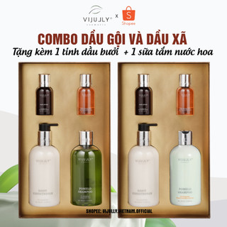 [PHIÊN BẢN GIỚI HẠN] Dầu Gội Bưởi, Dầu Xả Dừa Vi Jully Giảm Rụng Tóc, Dưỡng Tóc Mềm Mượt Và Chắc Khỏe Dùng Cho Nam Nữ
