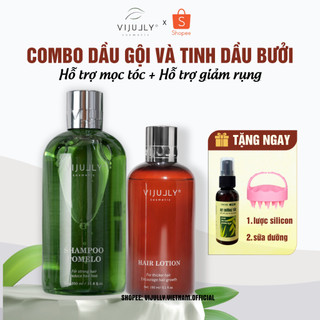[CHÍNH HÃNG] Combo Dầu Gội, Xịt bưởi Vi Jully 150ml hỗ trợ giảm rụng nhiều, kích mọc tóc, an toàn cho mẹ bỉm