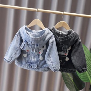 Áo Khoác bò bé trai bé gái HOTTREN 2025 - Size cho bé từ 7kg - 35kg Thời Trang Trẻ Em  Cao Cấp Polo Bò Jean