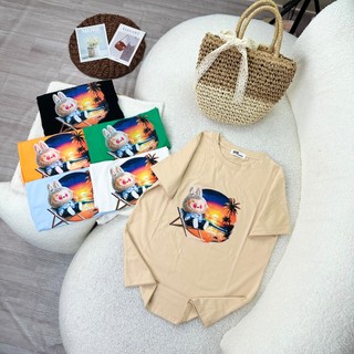Mã 056 - Áo Thun Nữ Cotton Co Giãn Tôn Dáng, Mịn Mát, Thấm Hút Mồ Hôi, Phối Hình In Nổi