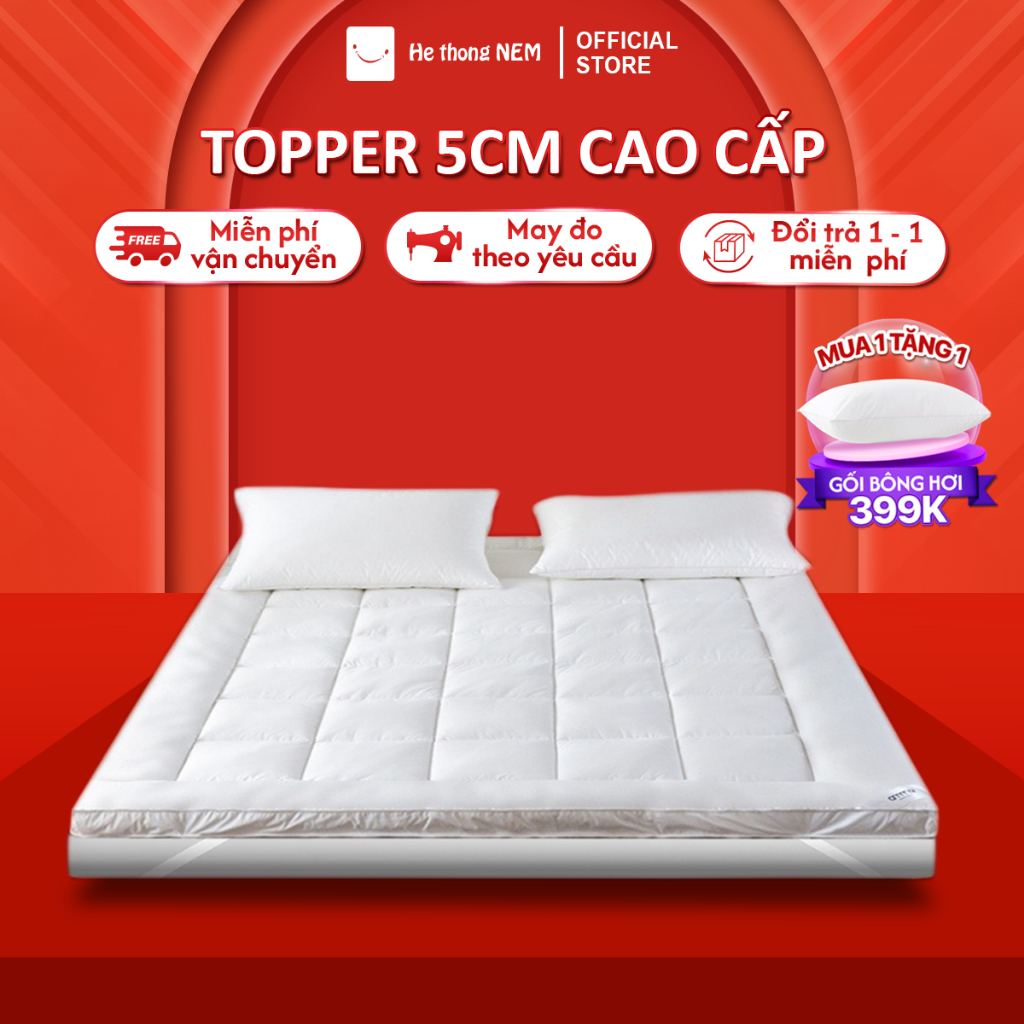 Niệm Topper Dày 5cm Hệ Thống Nệm Cao Cấp Tấm Nệm Đệm Topper Toper Gấp Gọn Trải Giường Sàn Tăng Tiện Nghi Êm Ái