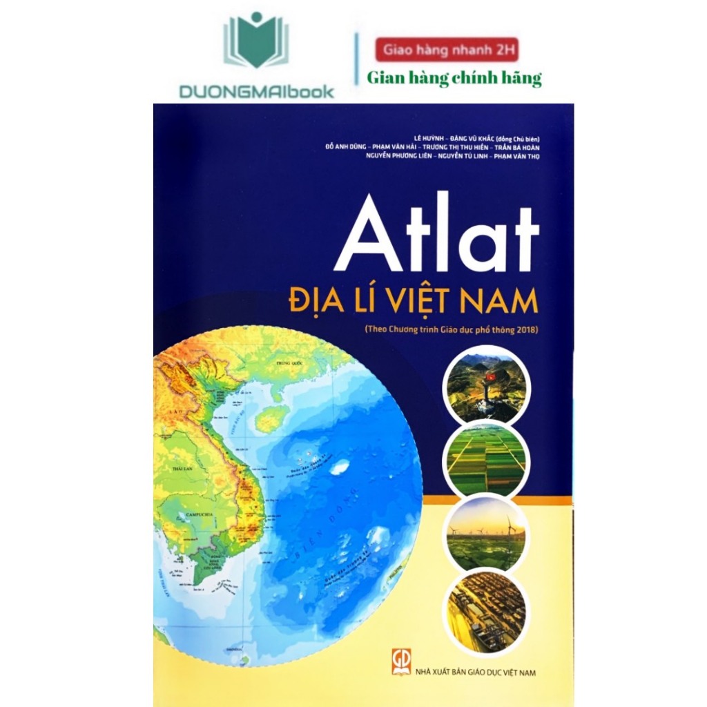 Sách - Atlat Địa lí Việt Nam - giáo dục phổ thông 2018 - NXB Giáo dục - bán kèm 2 viên tẩy