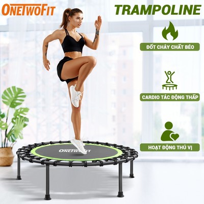 OneTwoFit Trampoline tròn Tấm bạt lò xo Tấm bạt lò xo gia cố Tập thể dục cho mọi người