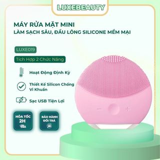 Máy Rửa Mặt Mini Làm Sạch Sâu Và Nhẹ Nhàng LUXE - Với Đầu Lông Silicone Mềm Mại - LUXE019