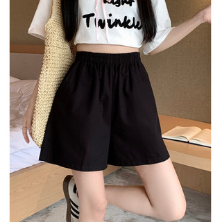 Quần đùi nữ mặc nhà ống rộng lưng thun Chun chất vải đũi Gió mềm - Quần short nữ thể thao thun sau mặc tập gym