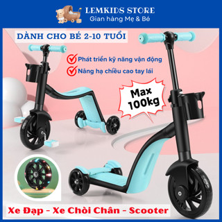 Xe Trượt Scooter Cho Bé Nâng Hạ Chiều Cao Tay Lái Xe Biến Hình Chòi Chân Xe Đạp Scooter Phát Triển Vận Động