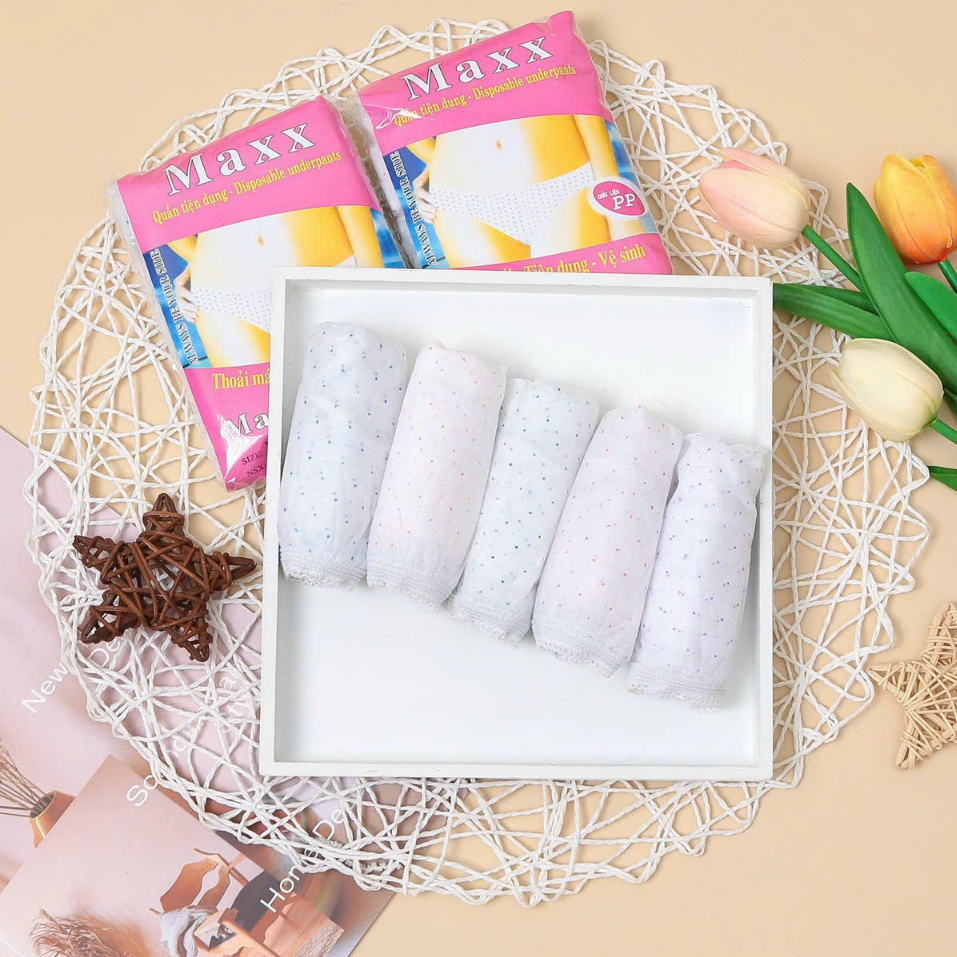 Set 3 Túi (5 cái/Túi) Quần Lót Giấy Maxx Dùng 1 Lần Cho Mẹ Sau Sinh Chuẩn Y Tế, Siêu Mềm Và Tiện Lợi