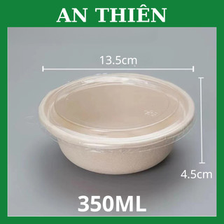 Set 10 chén bã mía - bột rơm 350ml