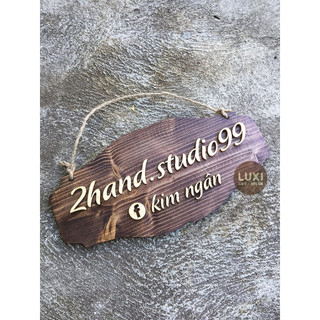 Bảng gỗ Thông báo/Tên Shop theo yêu cầu - LUXI DECOR