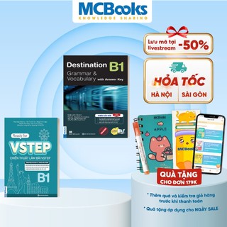 Sách - combo luyện thi chứng chỉ tiếng anh trình độ b1 - destination b1 + vstep b1