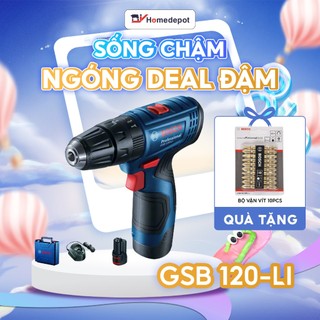 Máy khoan pin bosch gsb 120-li gen ii 2pin 12v + 1 sạc