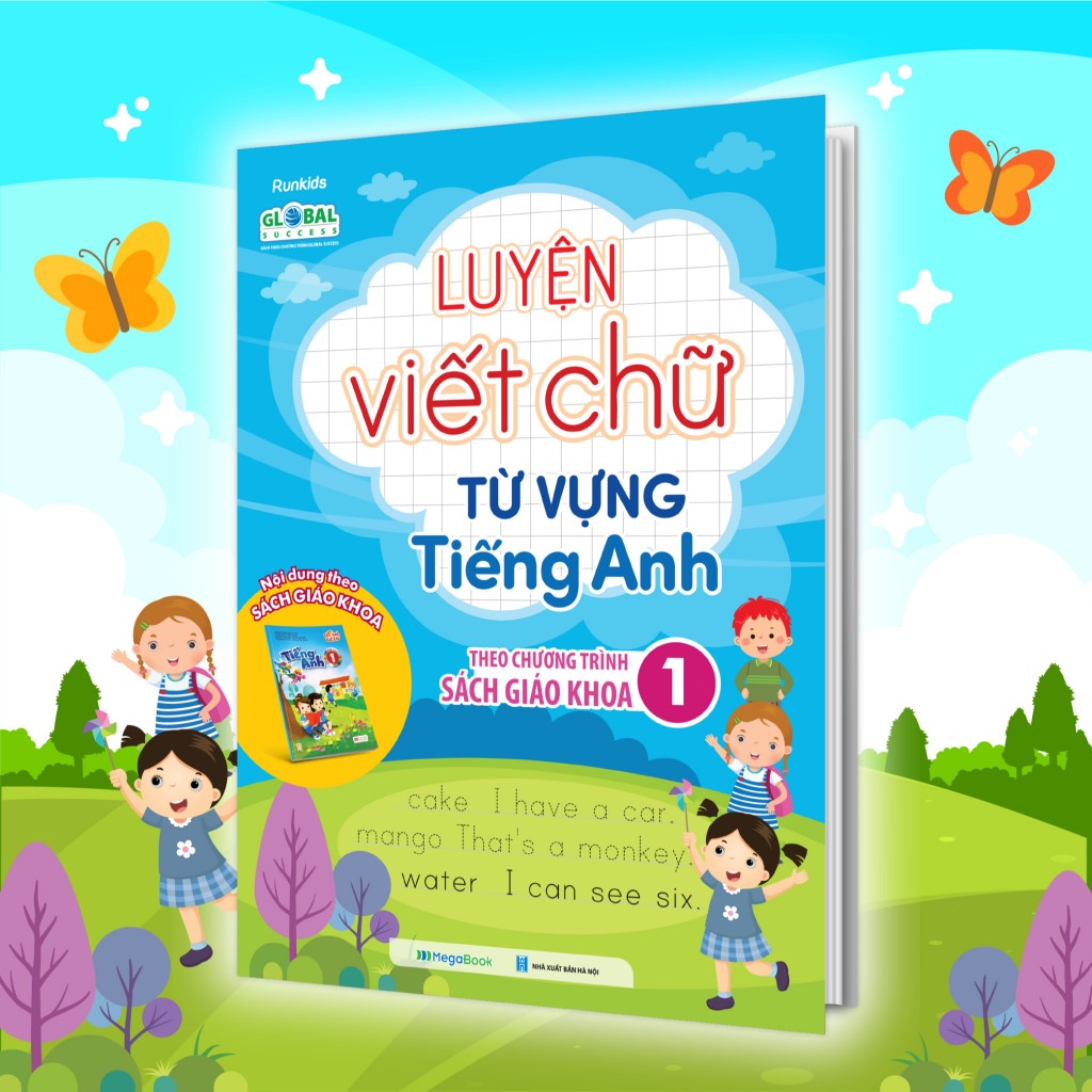 Sách Luyện viết chữ từ vựng Tiếng Anh theo chương trình sách giáo khoa lớp 1