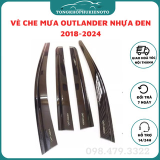 Vè che mưa xe Outlander 2018-2023,2024 Mẫu nhựa đen dày cao cấp