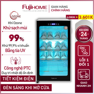 Tủ sấy đồ khử mùi hôi UV & Ozone SD128 FUJIHOME, Máy xấy khô đựng giày đa năng khử trùng chén dĩa