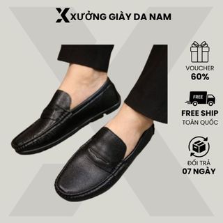 Giày Mọi Nam Da Cao Cấp Thiết Kế Đơn Giản [ Đế Khâu Cực Bền ] Mã M006