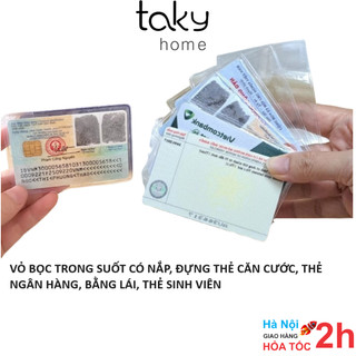 Set 3 Vỏ Silicon - Takyhome, Loại Trong Suốt, Bao Đựng Có Nắp, Bọc Thẻ Căn Cước, Nhân Viên, Ngân Hàng, Sinh Viên. 5979