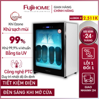 Máy sấy giày khử mùi hôi UV & Ozone SD68 FUJIHOME, tủ sấy khô giày đa năng khử trùng chén dĩa