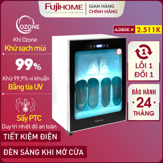 Tủ sấy giày khử mùi Ozone-UV FUJIHOME 68 Lít, Tủ sấy khô đựng giày đa năng khử trùng mùi hôi