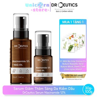 Tinh chất giảm thâm sáng da kiềm dầu drceutics serum niacinamide 12% + nag 5% 30ml