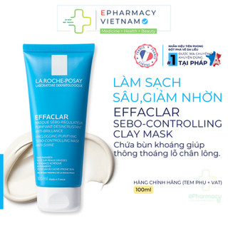 Mặt Nạ Bùn LA ROCHE-POSAY Effaclar Sebo-Controlling Clay Mask Hạn Chế Bã Nhờn 100ml