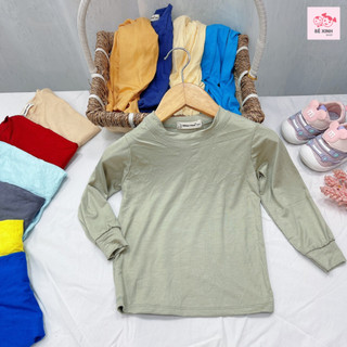 Áo Thun Cho Bé Áo Phông Dài Tay Thun Lạnh Trơn Cho Trẻ Em Bé Trai Bé Gái Dáng Basix Rẻ Đẹp 8-18kg Bé Xinh ÁO DÀI TRƠN