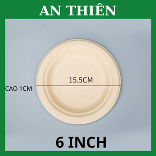 Set 10 dĩa bã mía - bột rơm 6 inch