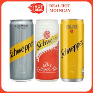 Nước Soda Schweppes/Tonic/Hương Gừng Ginger Ale Lon 320ml Chính Hãng