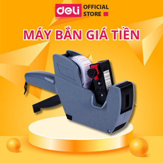 Máy Bắn Giá Tiền 7 Số DELI - Tay Cầm Cao Su Chống Trơn, Mực Hỗn Hợp Không Nhòe, Nạp Giấy Tự Động
