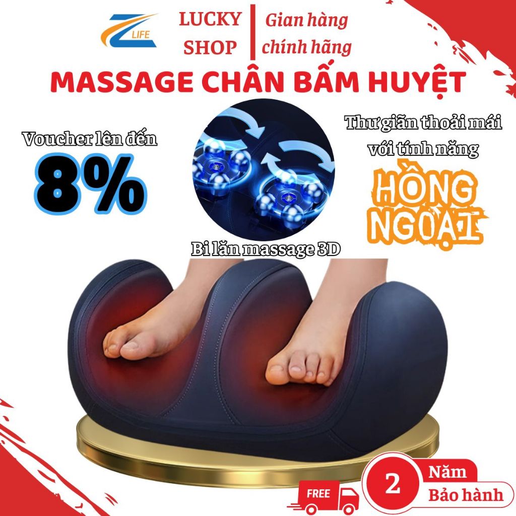 Máy massage chân bấm huyệt, tính năng hồng ngoại cùng đa chế độ massage, Máy massage chân