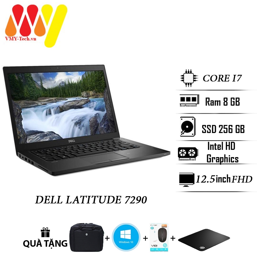 Dell Latitude 7290, Laptop Dell E7290 Core i7-8550U/8GB/SSD 256GB/12.5inch HD, laptop giá rẻ