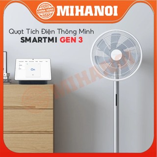Quạt Tích Điện Thông Minh Smartmi Gen 3/ Gen 3 Pro, tao Ion âm lọc không khí, động cơ DC chống ồn