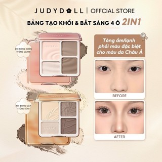  JUDYDOLL Bảng phấn bắt sáng và tạo khối Tự nhiên Lâu trôi Chống nước 9g  skincare  