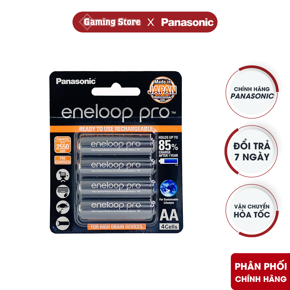 Pin Sạc Panasonic Eneloop Pro AA - Hàng Chính Hãng