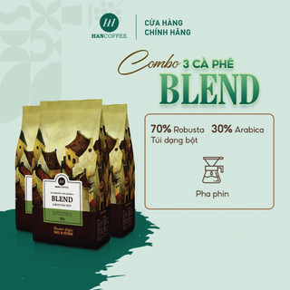 Cà phê nguyên chất pha phin blend hancoffee 70 robusta & 30 arabica rang mộc