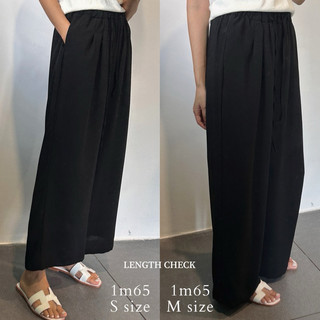 LINEN BLEND DAILY BANDING PANTS (BLACK)