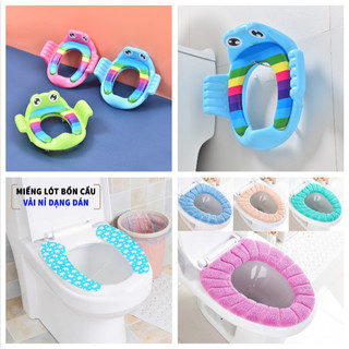 [5❤️][FREESHIP] MIẾNG DÁN, BỌC NẮP BỒN CẦU - DỤNG CỤ THU NHỎ TOILET HÌNH CHÚ ẾCH CHO BÉ [HCM]