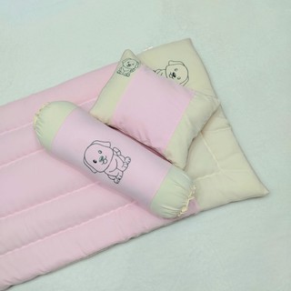 Bộ nệm gối cho bé đi mẫu giáo cotton chần gòn Kimhome.