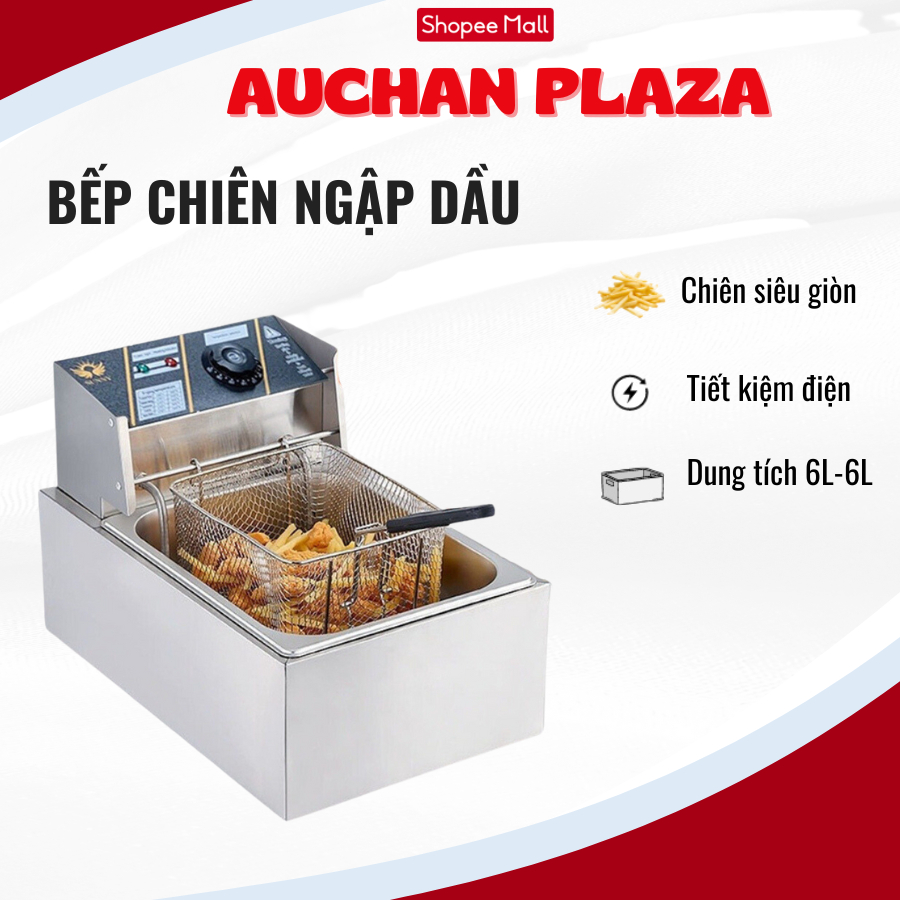 Bếp chiên nhúng điện Seka 6L, 12L inox cao cấp, hàng chính hãng, chiên ngập dầu công suất lớn