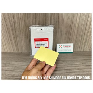 Tem thông số lốp SH Mode ( 1 miếng )