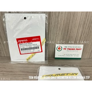 Tem rùa SH Mode chử HELMETIN K1 ( 1 miếng )