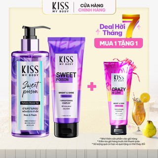 Combo Sữa tắm & Sữa dưỡng Hương Nước Hoa Malissa Kiss - Hương Sweet Poison 350ml
