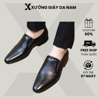 Giày lười nam công sở,giày mang phong cách tây mũi nhọn đế khâu chắc chắn - mã l143
