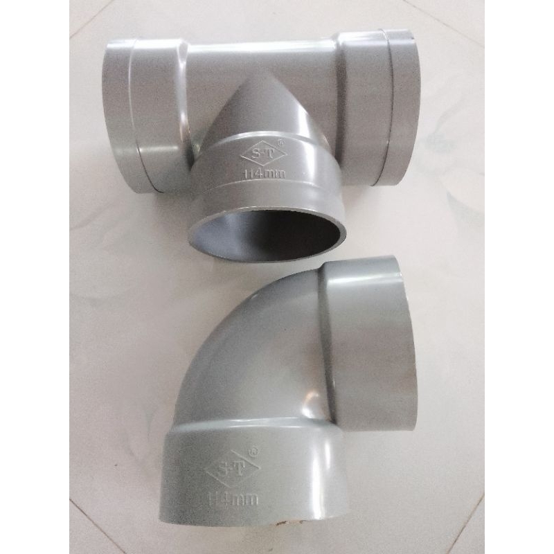 Tê ống nước phi 114mm và Co ống nước phi 114mm thương hiệu S-T